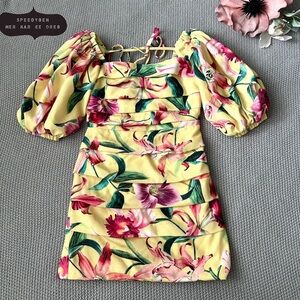 PatBO Laelia Puff Sleeve Mini Dress size 6